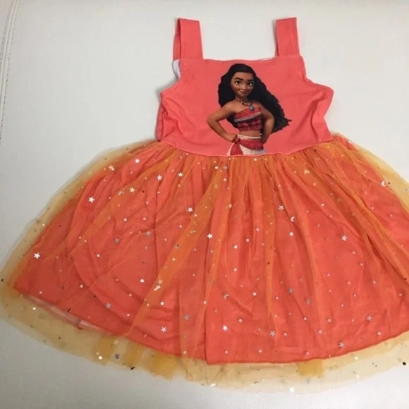 Boutique Sweet Princess Moana Cute Sparkly Stat tutu Dress - Picture 3 of 7